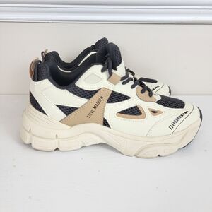 Steve Madden Black and Cream Sneakers